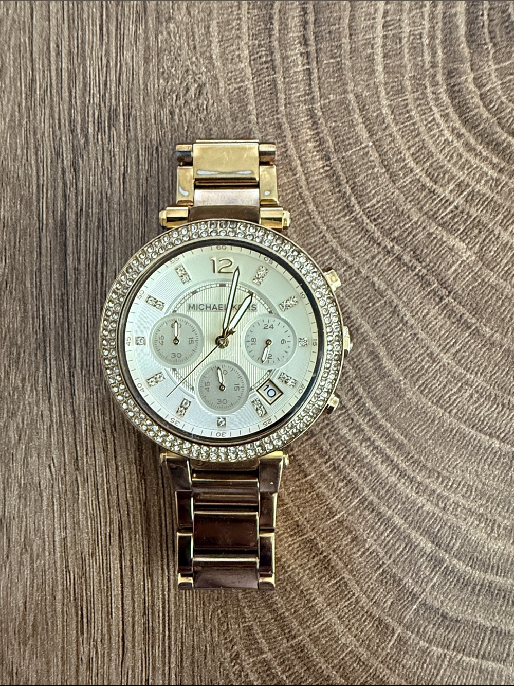 Michael Kors Rose Gold Crystal Bezel Women's Watch